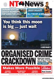 NT News (Australia) Newspaper Front Page for 27 May 2013