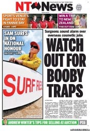 NT News (Australia) Newspaper Front Page for 29 October 2013