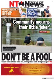NT News (Australia) Newspaper Front Page for 29 January 2014