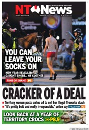 NT News (Australia) Newspaper Front Page for 2 January 2014