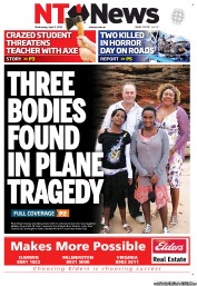 NT News (Australia) Newspaper Front Page for 2 April 2013