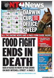 NT News (Australia) Newspaper Front Page for 2 August 2013