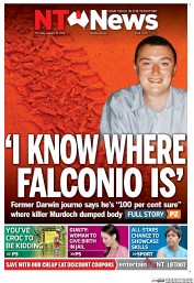 NT News (Australia) Newspaper Front Page for 30 January 2014