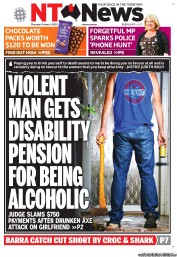 NT News (Australia) Newspaper Front Page for 3 October 2013