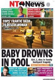 NT News (Australia) Newspaper Front Page for 3 December 2013