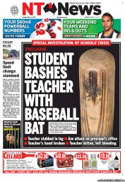 NT News (Australia) Newspaper Front Page for 3 May 2013
