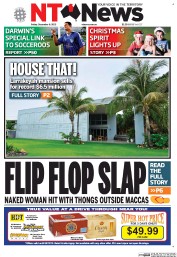 NT News (Australia) Newspaper Front Page for 6 December 2013