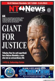 NT News (Australia) Newspaper Front Page for 7 December 2013