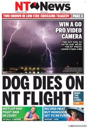 NT News (Australia) Newspaper Front Page for 7 January 2014