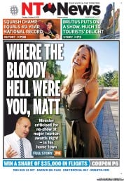 NT News (Australia) Newspaper Front Page for 8 October 2013