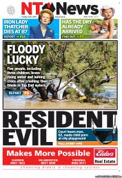 NT News (Australia) Newspaper Front Page for 8 April 2013