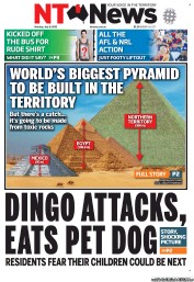 NT News (Australia) Newspaper Front Page for 8 July 2013
