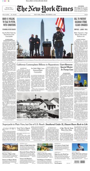 Front Page of New York Times newspaper from New York</a>
<!--DON