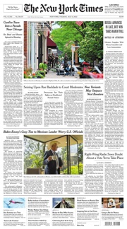 Front Page of New York Times newspaper from New York</a>
<!--DON