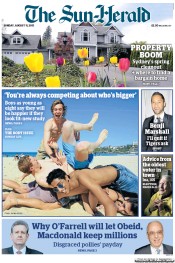 Sun Herald (Australia) Newspaper Front Page for 11 August 2013