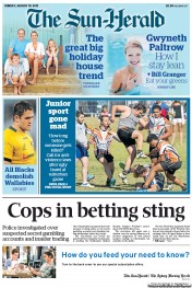 Sun Herald (Australia) Newspaper Front Page for 18 August 2013