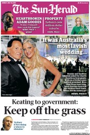 Sun Herald (Australia) Newspaper Front Page for 26 May 2013