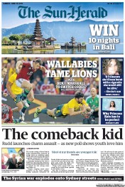 Sun Herald (Australia) Newspaper Front Page for 30 June 2013