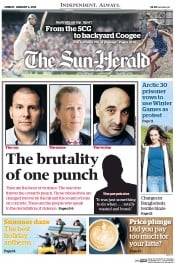 Sun Herald (Australia) Newspaper Front Page for 5 January 2014