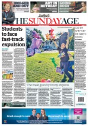 Sunday Age (Australia) Newspaper Front Page for 13 October 2013