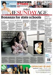 Sunday Age (Australia) Newspaper Front Page for 14 April 2013