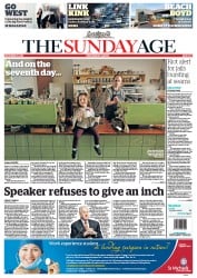 Sunday Age (Australia) Newspaper Front Page for 17 November 2013