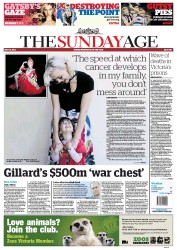 Sunday Age (Australia) Newspaper Front Page for 19 May 2013
