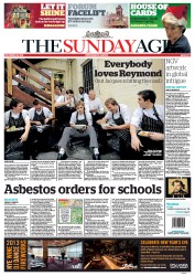 Sunday Age (Australia) Newspaper Front Page for 22 December 2013