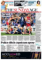 Sunday Age (Australia) Newspaper Front Page for 22 September 2013