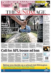 Sunday Age (Australia) Newspaper Front Page for 28 April 2013