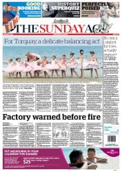 Sunday Age (Australia) Newspaper Front Page for 5 January 2014
