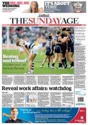 Sunday Age (Australia) Newspaper Front Page for 8 September 2013