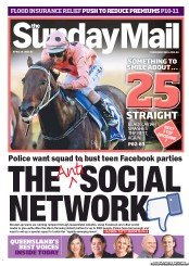 Sunday Mail (Australia) Newspaper Front Page for 14 April 2013