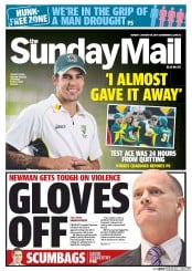 Sunday Mail (Australia) Newspaper Front Page for 19 January 2014
