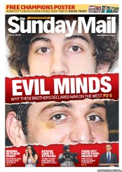 Sunday Mail (Australia) Newspaper Front Page for 21 April 2013