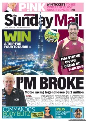 Sunday Mail (Australia) Newspaper Front Page for 21 July 2013