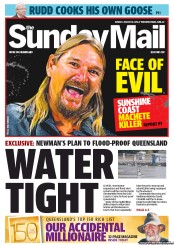 Sunday Mail (Australia) Newspaper Front Page for 25 August 2013