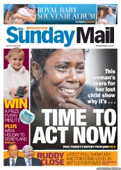 Sunday Mail (Australia) Newspaper Front Page for 28 July 2013