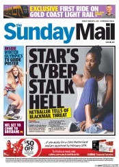 Sunday Mail (Australia) Newspaper Front Page for 2 February 2014