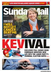 Sunday Mail (Australia) Newspaper Front Page for 30 June 2013