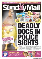 Sunday Mail (Australia) Newspaper Front Page for 31 March 2013