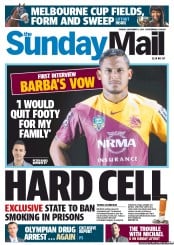 Sunday Mail (Australia) Newspaper Front Page for 3 November 2013