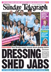 Sunday Telegraph (Australia) Newspaper Front Page for 12 May 2013