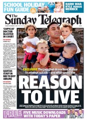 Sunday Telegraph (Australia) Newspaper Front Page for 15 December 2013