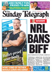 Sunday Telegraph (Australia) Newspaper Front Page for 16 June 2013