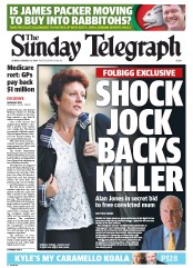 Sunday Telegraph (Australia) Newspaper Front Page for 19 January 2014