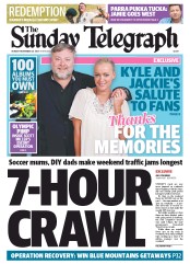 Sunday Telegraph (Australia) Newspaper Front Page for 24 November 2013