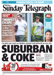 Sunday Telegraph (Australia) Newspaper Front Page for 2 February 2014