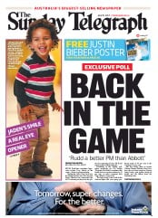 Sunday Telegraph (Australia) Newspaper Front Page for 30 June 2013
