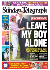 Sunday Telegraph (Australia) Newspaper Front Page for 31 March 2013